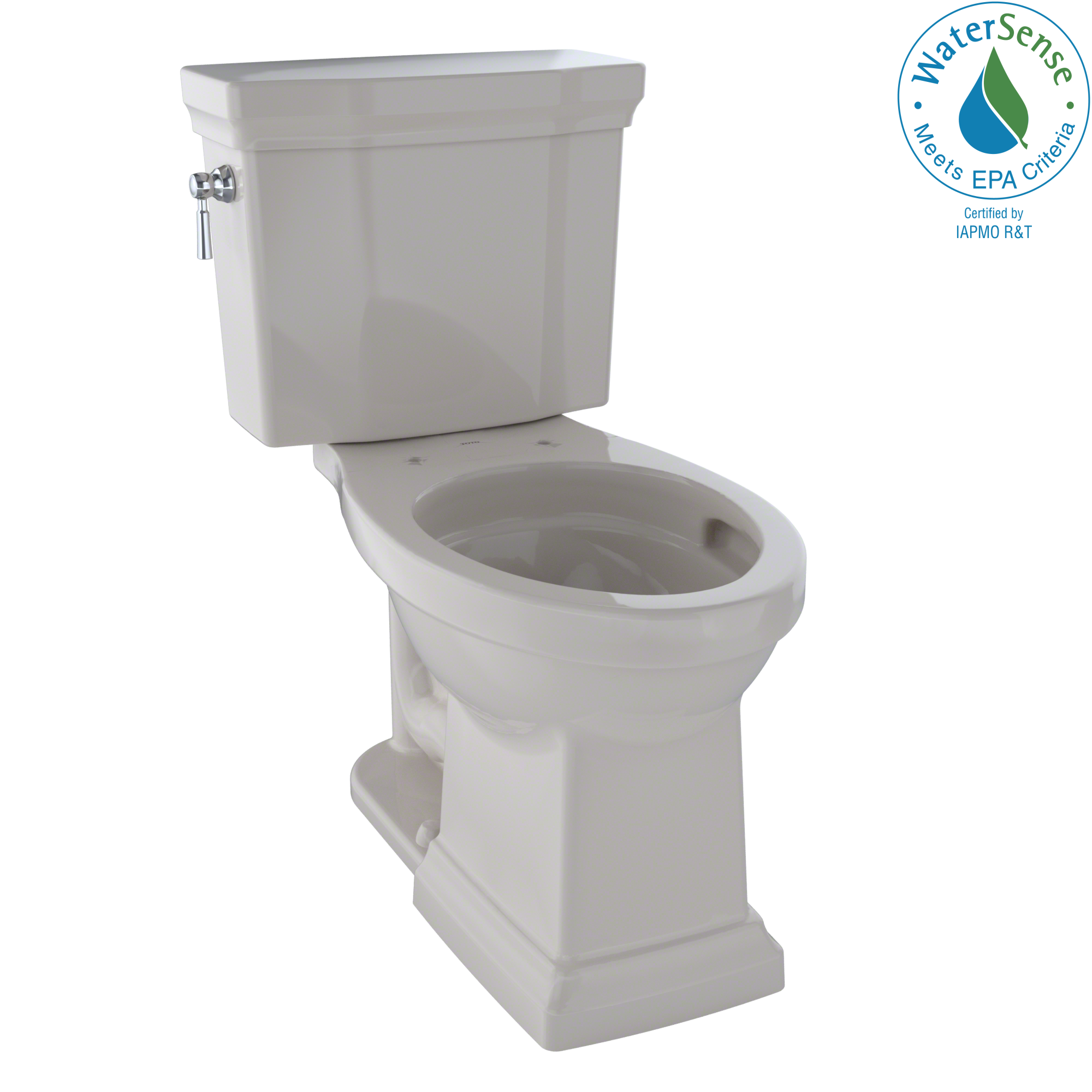 Toto Promenade II 1G Two Piece Elongated Universal Height Toilet with CEFIONTECT 1.0 GPF Less Seat in Sedona Beige
