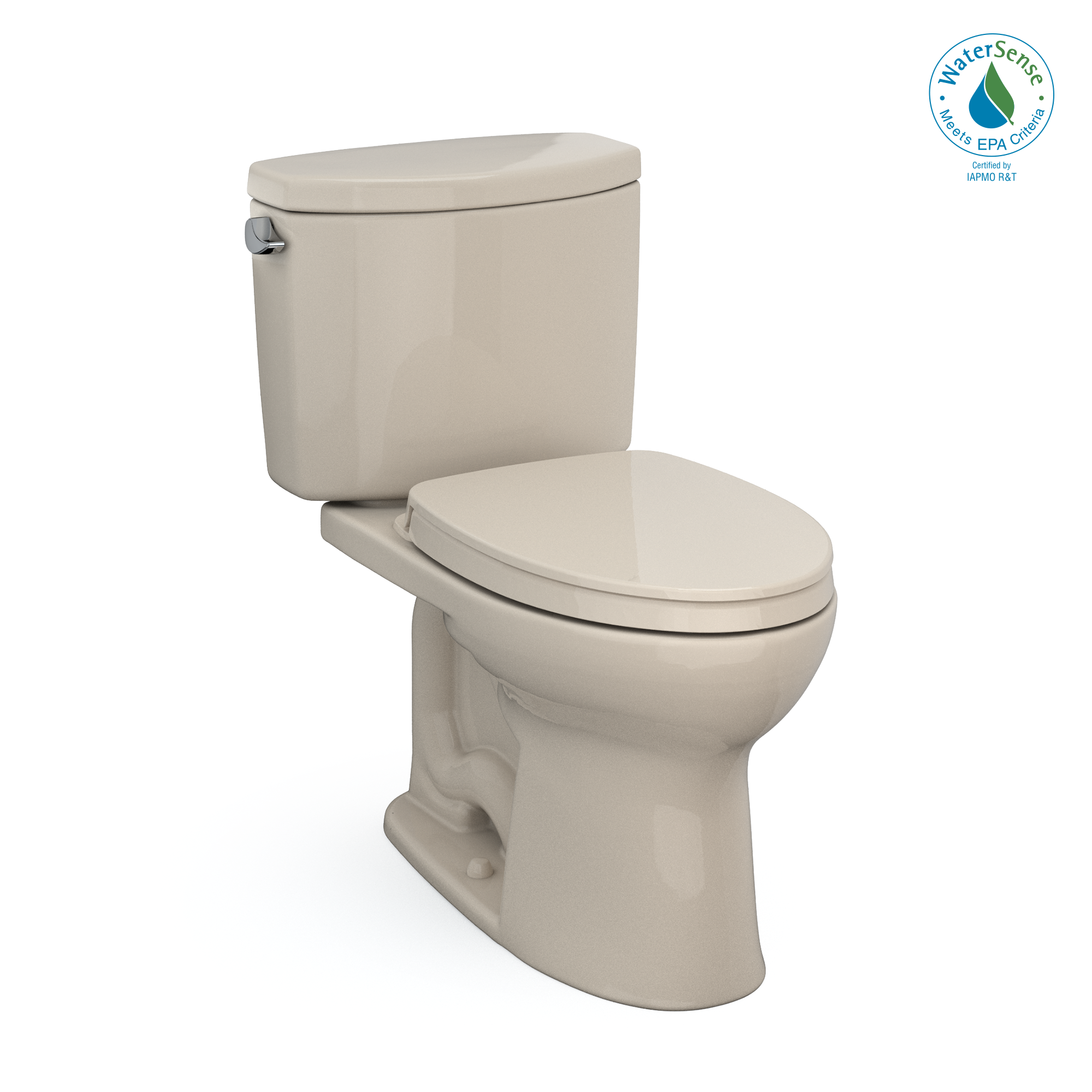 Toto Drake II Two Piece Elongated Auto Flush Washlet+ Ready Universal Height Toilet with CEFIONTECT 1.28 GPF with SS124 SoftClose Seat in Bone