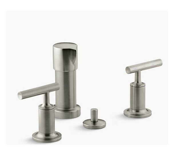 KOHLER 14431-4-BN Purist Collection Vertical Spray Bidet Faucet: Brushed Nickel