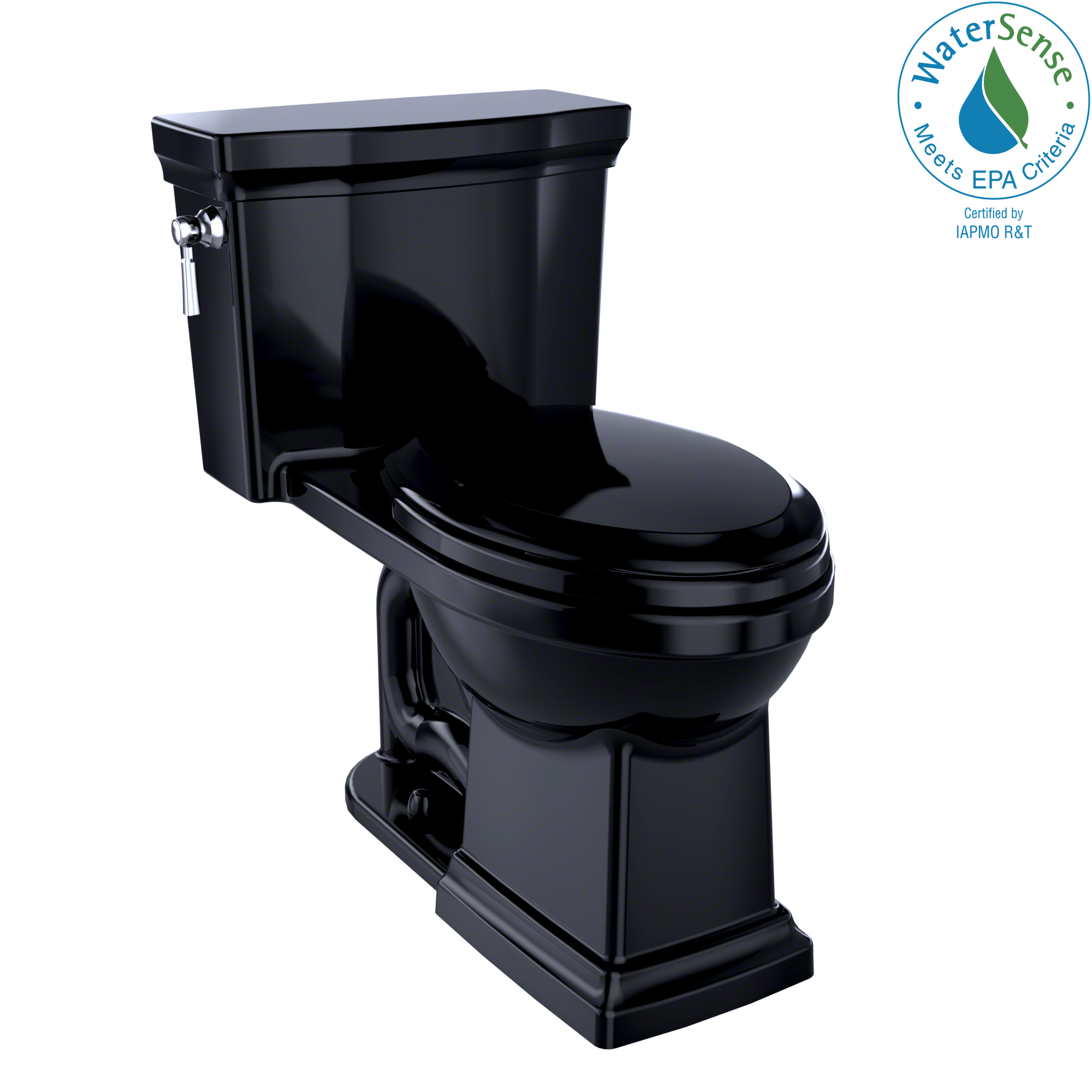 Toto Promenade II One Piece Elongated Universal Height Toilet 1.28 GPF with SS224 SoftClose Seat in Ebony