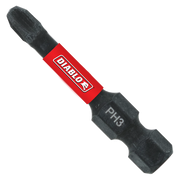 Black Phillips #3 drive bit with red Diablo band, marked PH3, double-ended design.