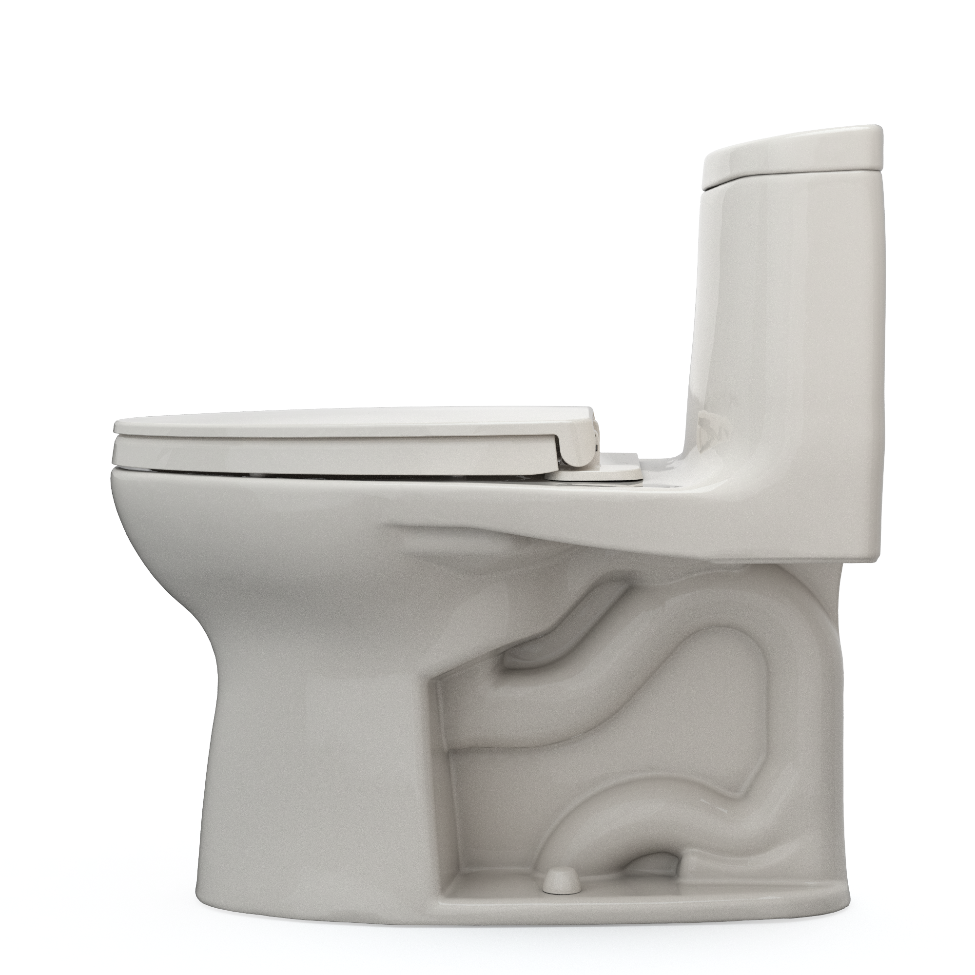 Toto UltraMax II One Piece Elongated Auto Flush Washlet+ Ready Universal Height Toilet with CEFIONTECT 1.28 GPF with SS124 SoftClose Seat in Sedona Beige