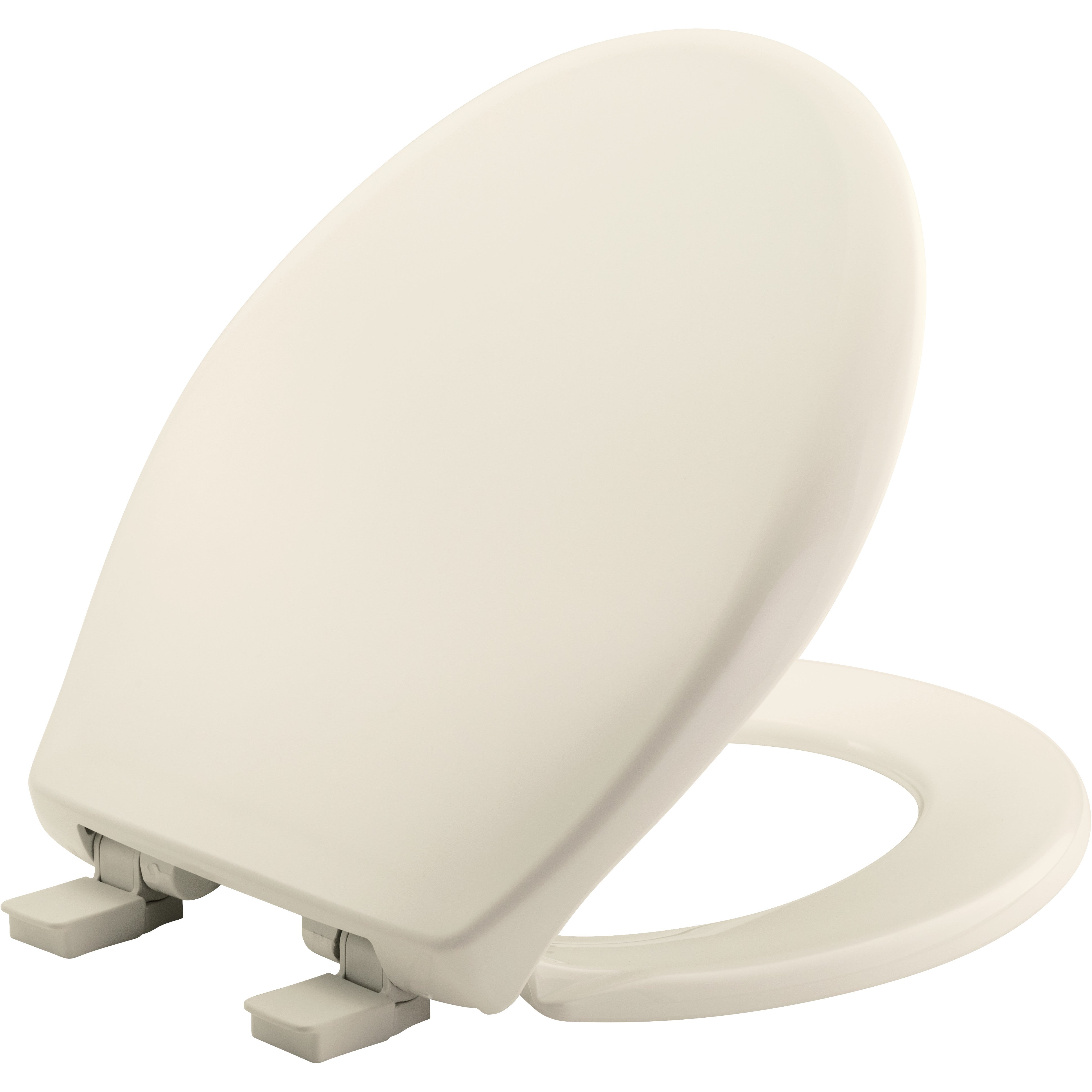 Bemis 200E4 346 Affinity Round Plastic Toilet Seat in Biscuit with STA-TITE Seat Fastening System, EasyClean, WhisperClose, Precision Seat Fit Adjustable Hinge and Super Grip Bumpers