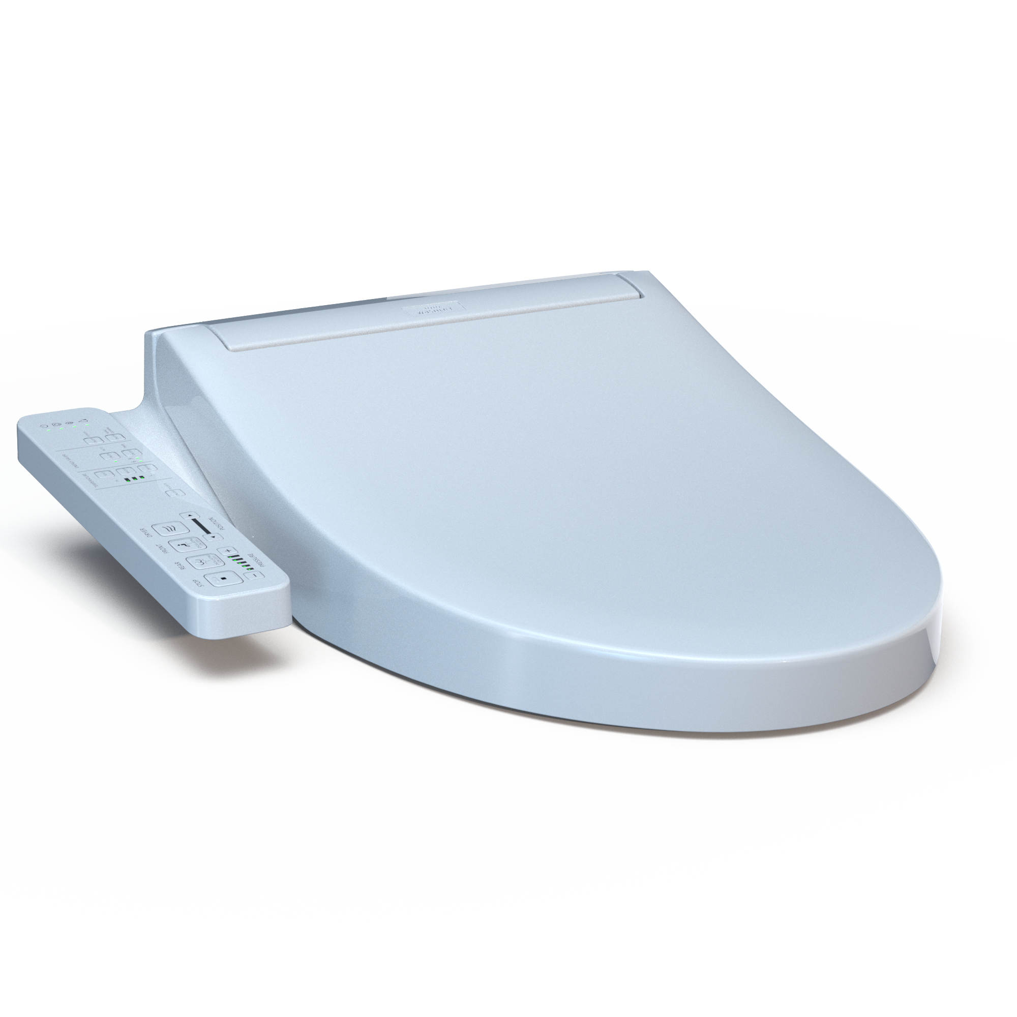 Toto KC2 Elongated Electronic Washlet Bidet Toilet Seat with Heated Seat, Warm Air Drying, and SoftClose Lid in Cotton White