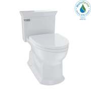 Toto Soiree One Piece Elongated Universal Height Toilet with CEFIONTECT 1.28 GPF with SS214 SoftClose Seat in Colonial White