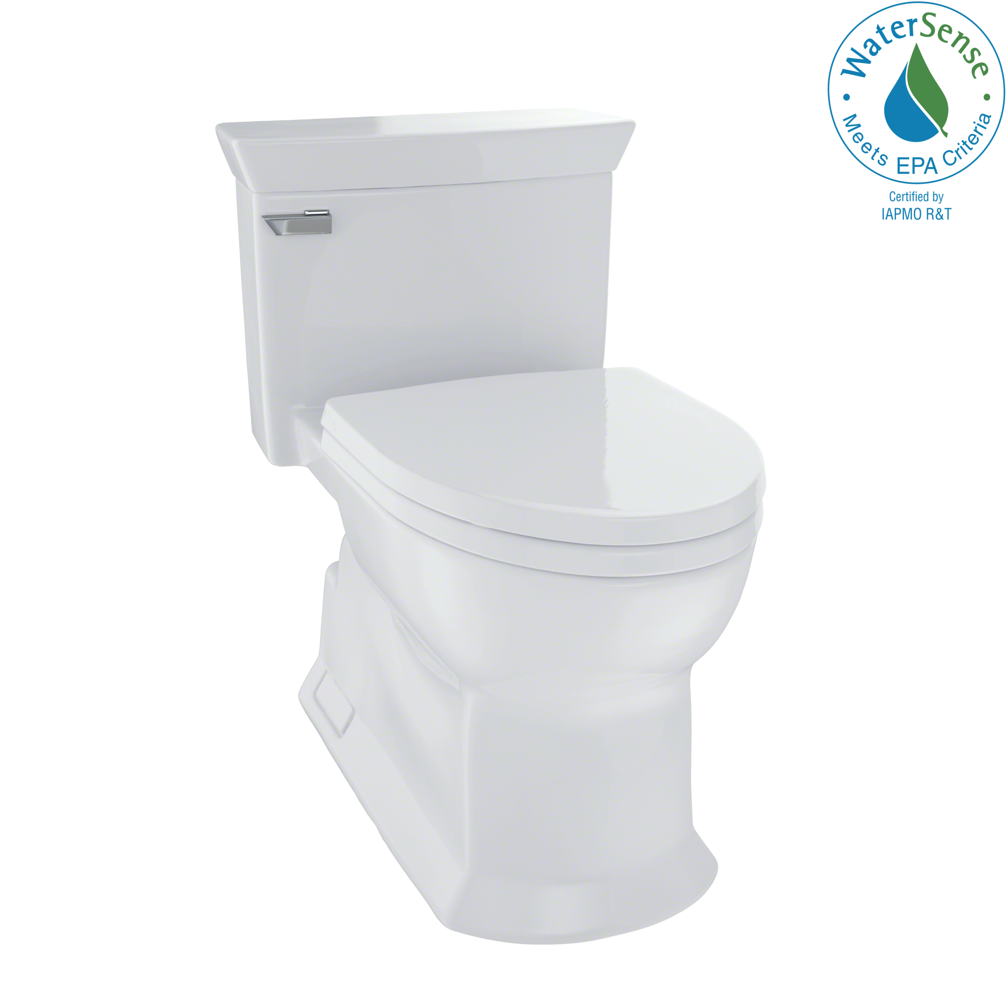 Toto Soiree One Piece Elongated Universal Height Toilet with CEFIONTECT 1.28 GPF with SS214 SoftClose Seat in Colonial White
