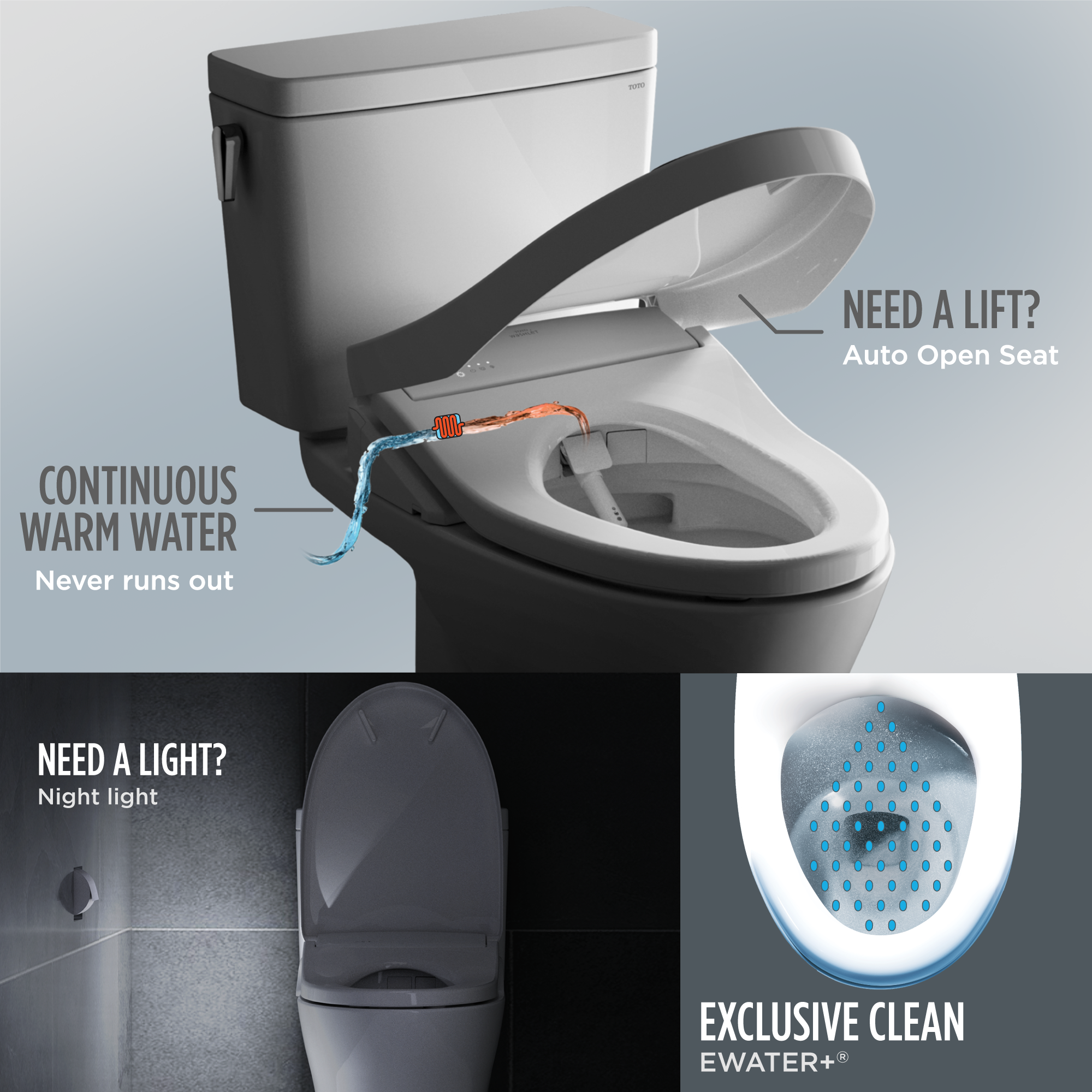 Toto Nexus One Piece Elongated Universal Height Toilet 1.28 GPF with Contemporary Washlet+ S7A Bidet Seat in Cotton White