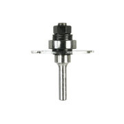 Slotting cutter bit with hexagonal black collar, metal body, and flat cutting wings extending horizontally from shaft.