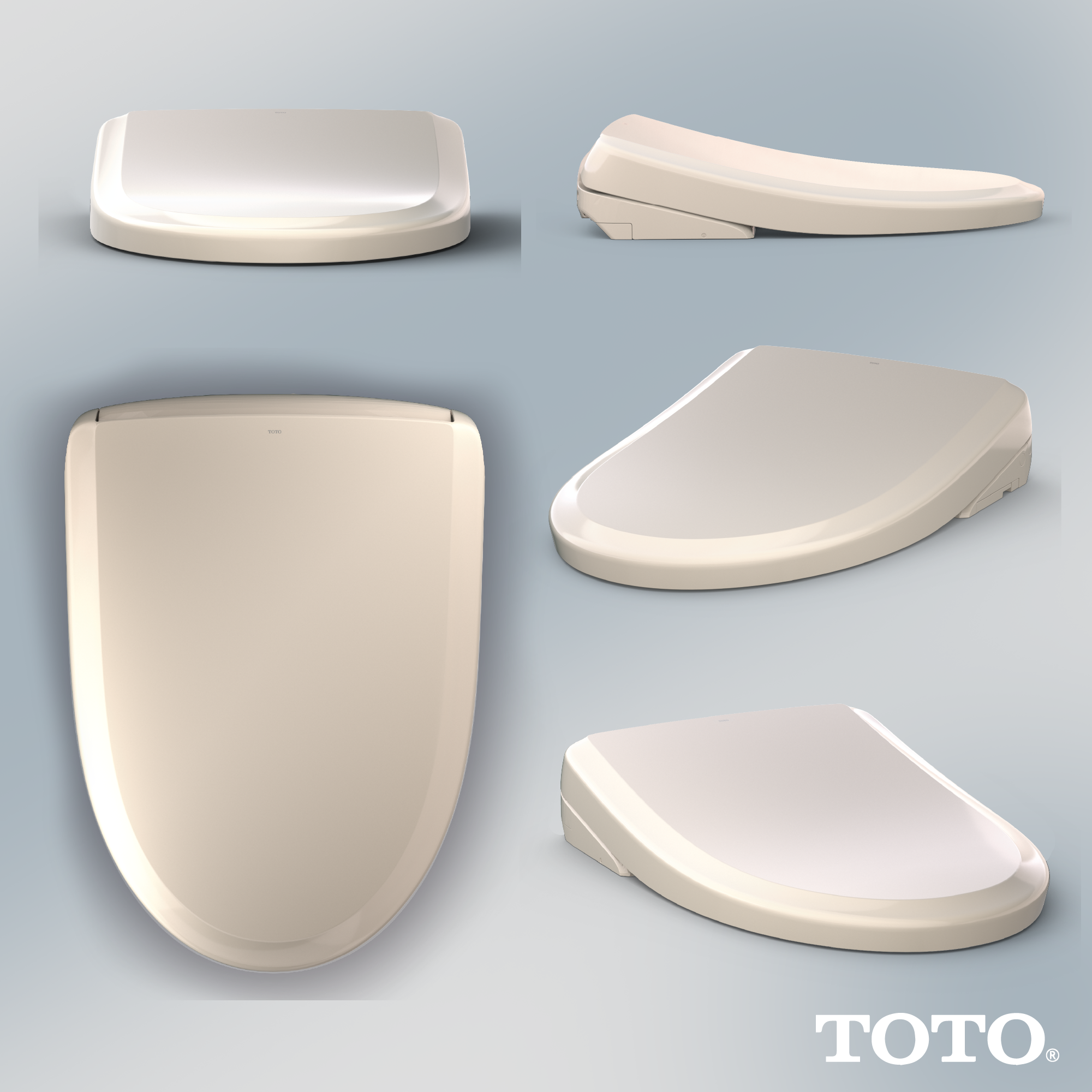 Toto S7 Elongated Electronic Washlet Bidet Toilet Seat with EWATER+, Bowl and Wand Cleaning, and Classic Lid in Sedona Beige