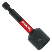 Black magnetic nut setter with 1/2 inch socket head and red Diablo brand sleeve on shaft.
