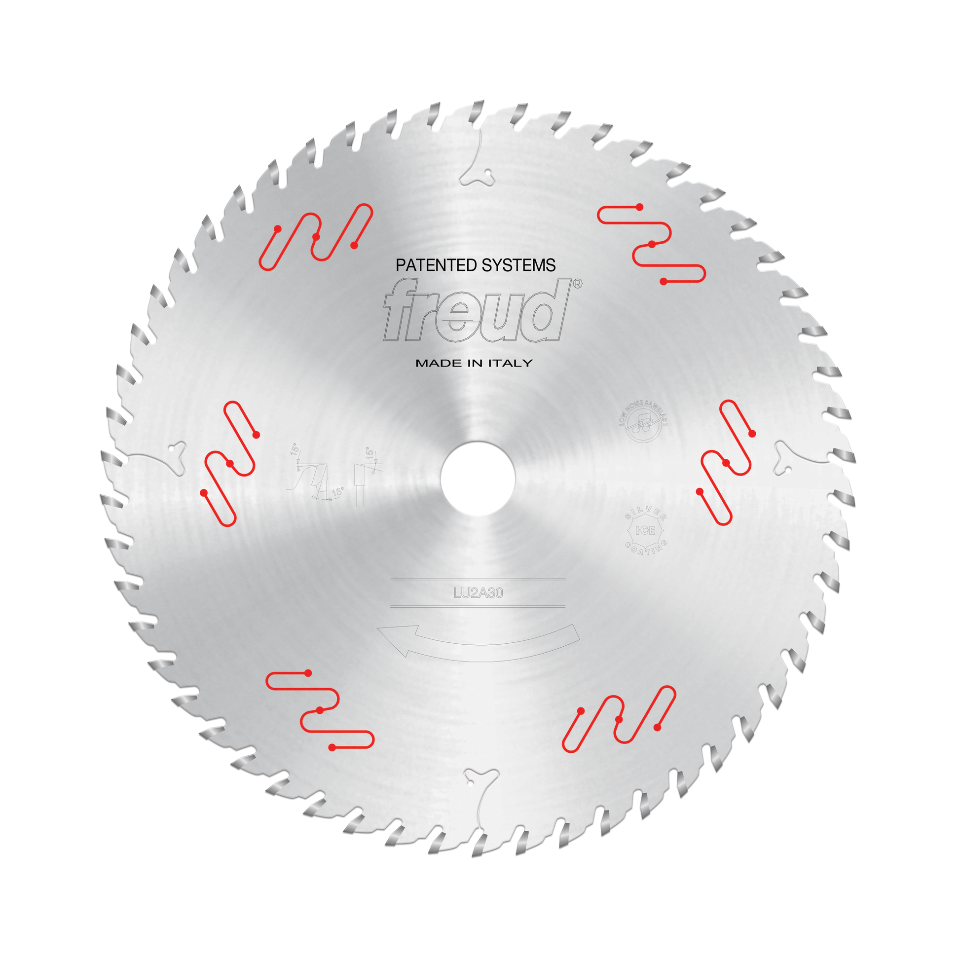 Freud LU2A30 350mm circular saw blade with carbide-tipped teeth and center arbor hole.