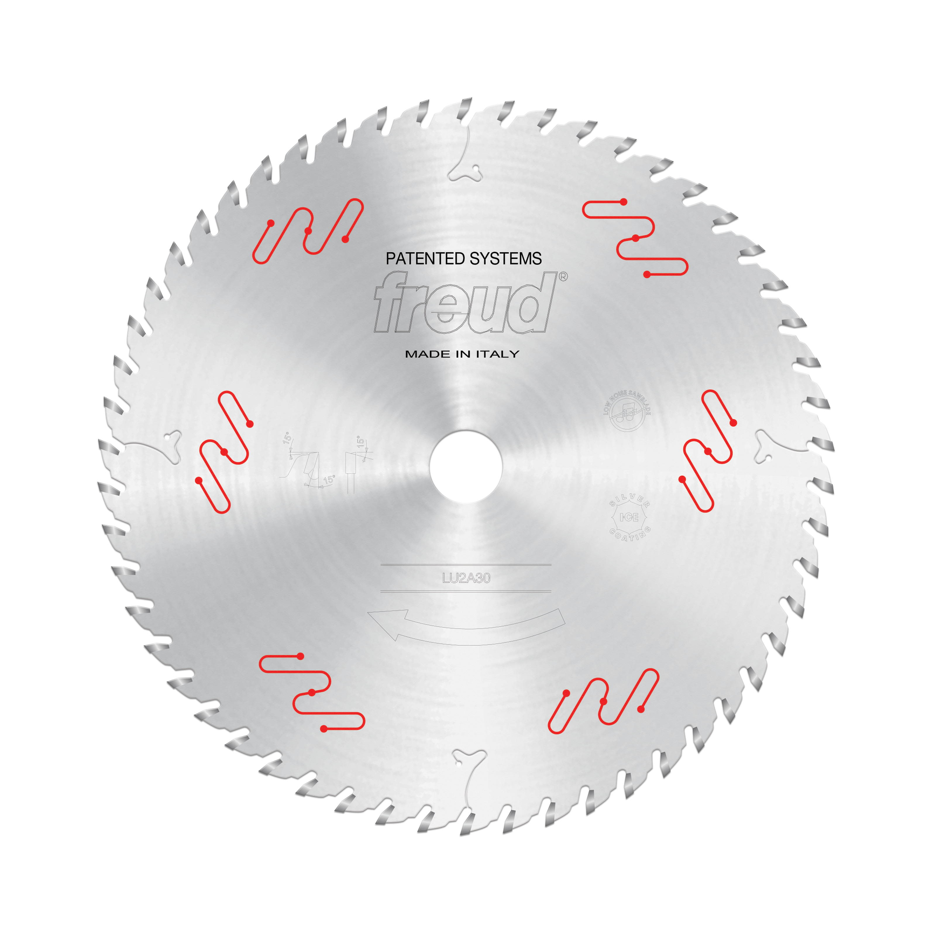 Freud LU2A30 350mm circular saw blade with carbide-tipped teeth and center arbor hole.