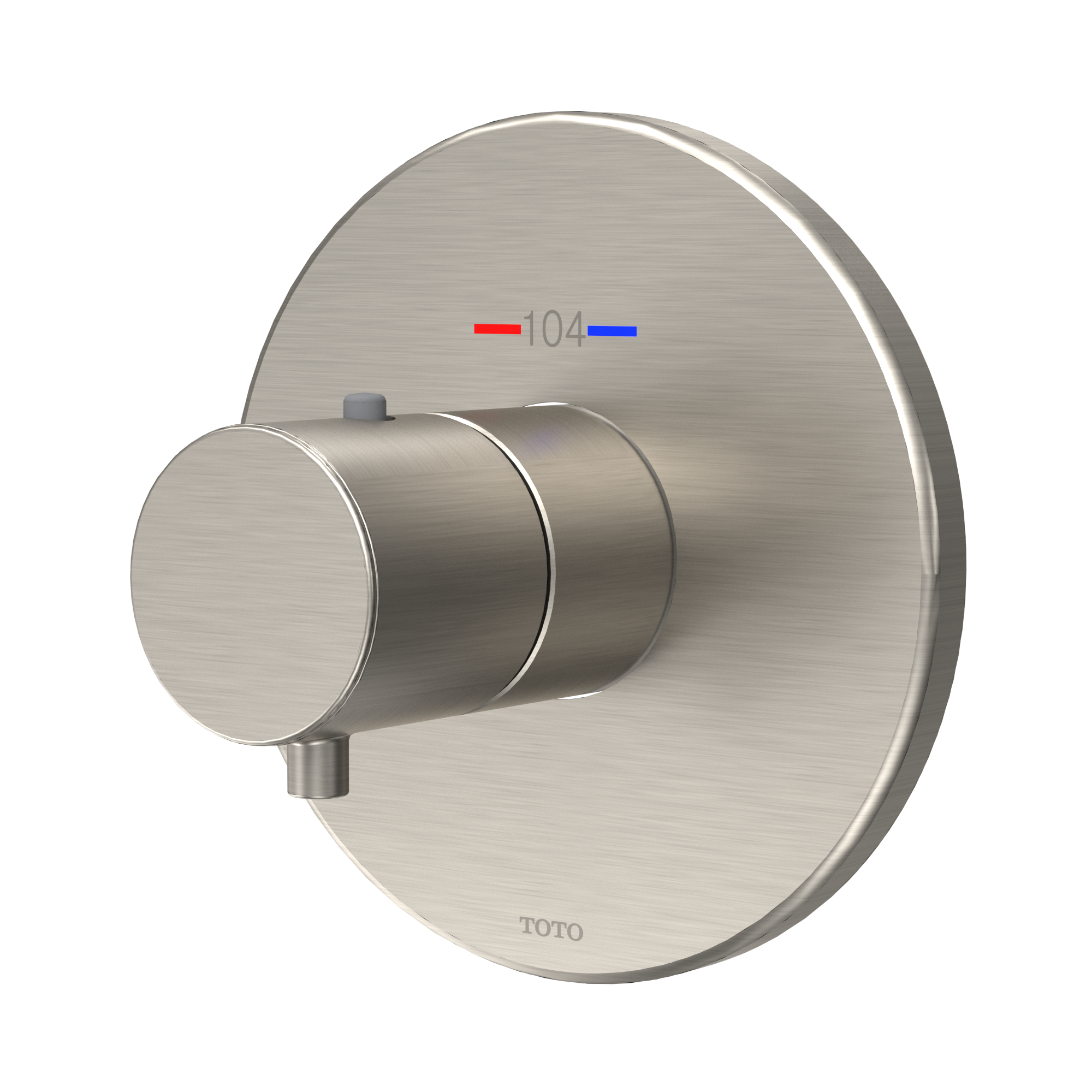 Toto Round Thermostatic Mixing Valve Shower Trim, Brushed Nickel - TBV01406U#BN