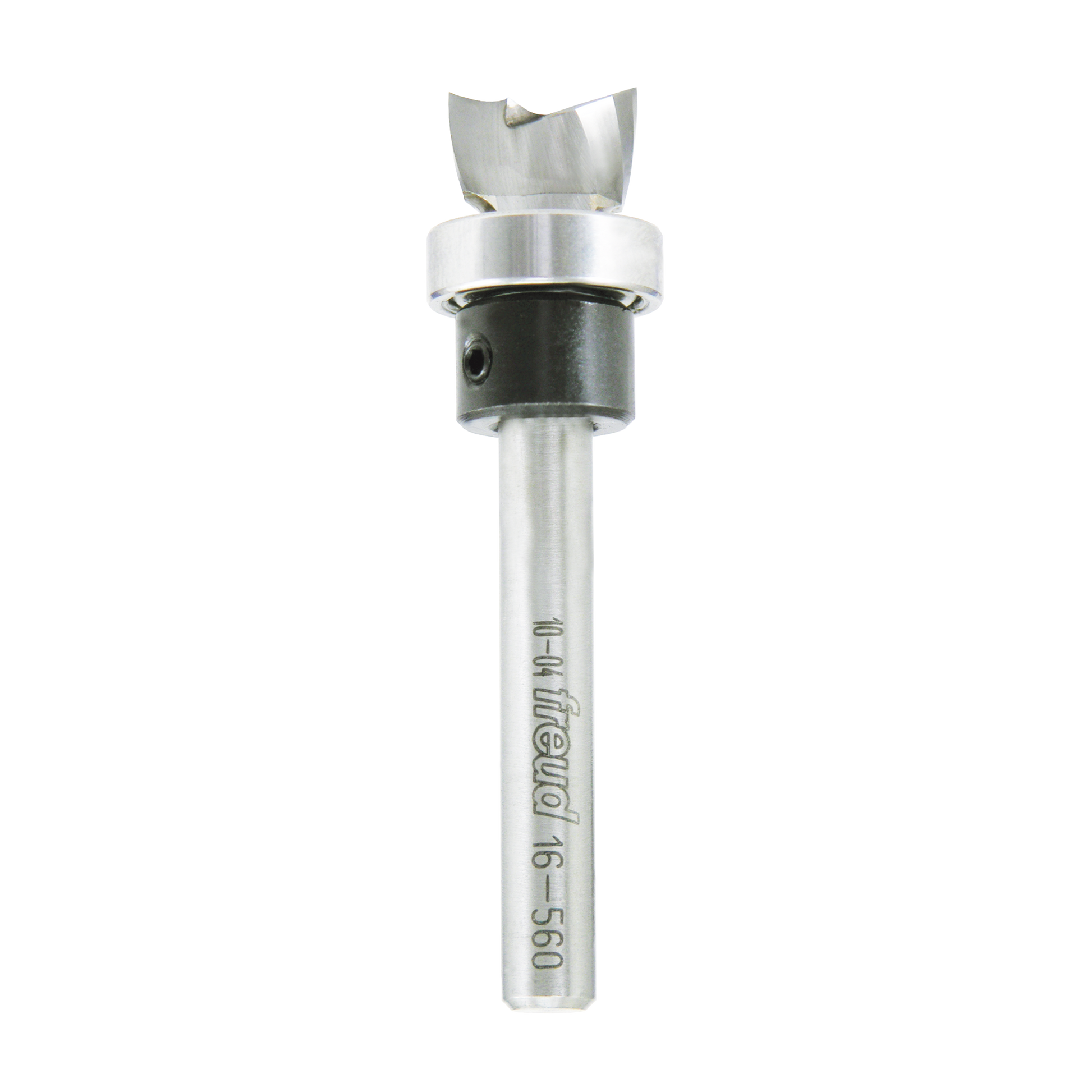 Freud 16-560 mortising bit with 1/2" diameter cutting head, black collar band, and silver metal shaft.