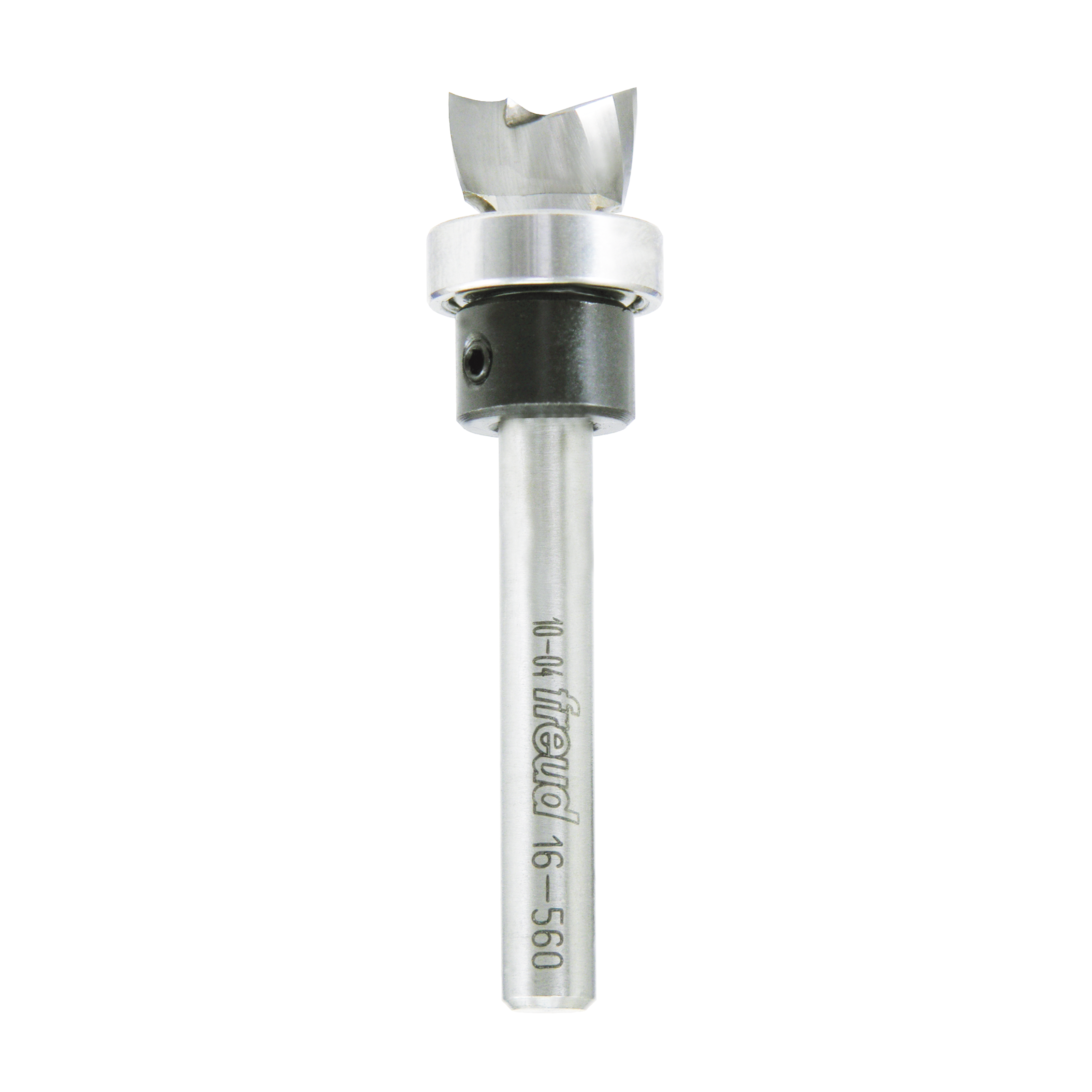 Freud 16-560 mortising bit with 1/2" diameter cutting head, black collar band, and silver metal shaft.