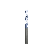 Freud 72-202 router bit with 1/4" shank, spiral flutes, and rounded ball nose cutting end.