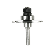 Freud slotting cutter with steel shaft, bearing collar, and black hex nut assembly for routing grooves.