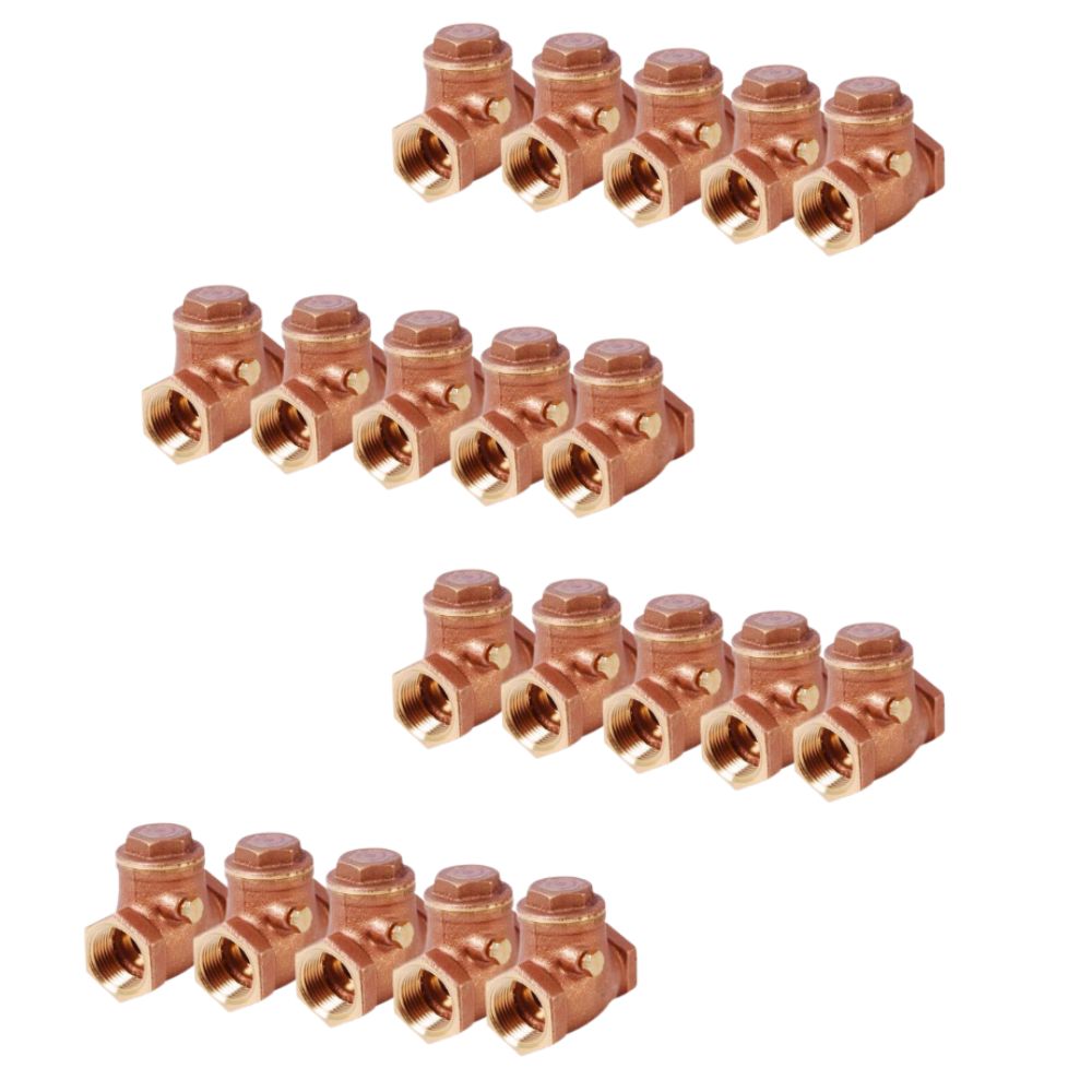 Legend Valve 105-104NL Swing Check Valve 3/4 Inch FNPT Brass - 20 Pack