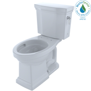 Toto Promenade II Two Piece Elongated Universal Height Toilet with CEFIONTECT and Right Hand Lever 1.28 GPF Less Seat in Cotton White