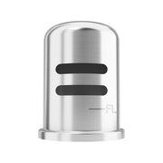 Stainless steel air gap with two black horizontal slots and rounded cylindrical shape.