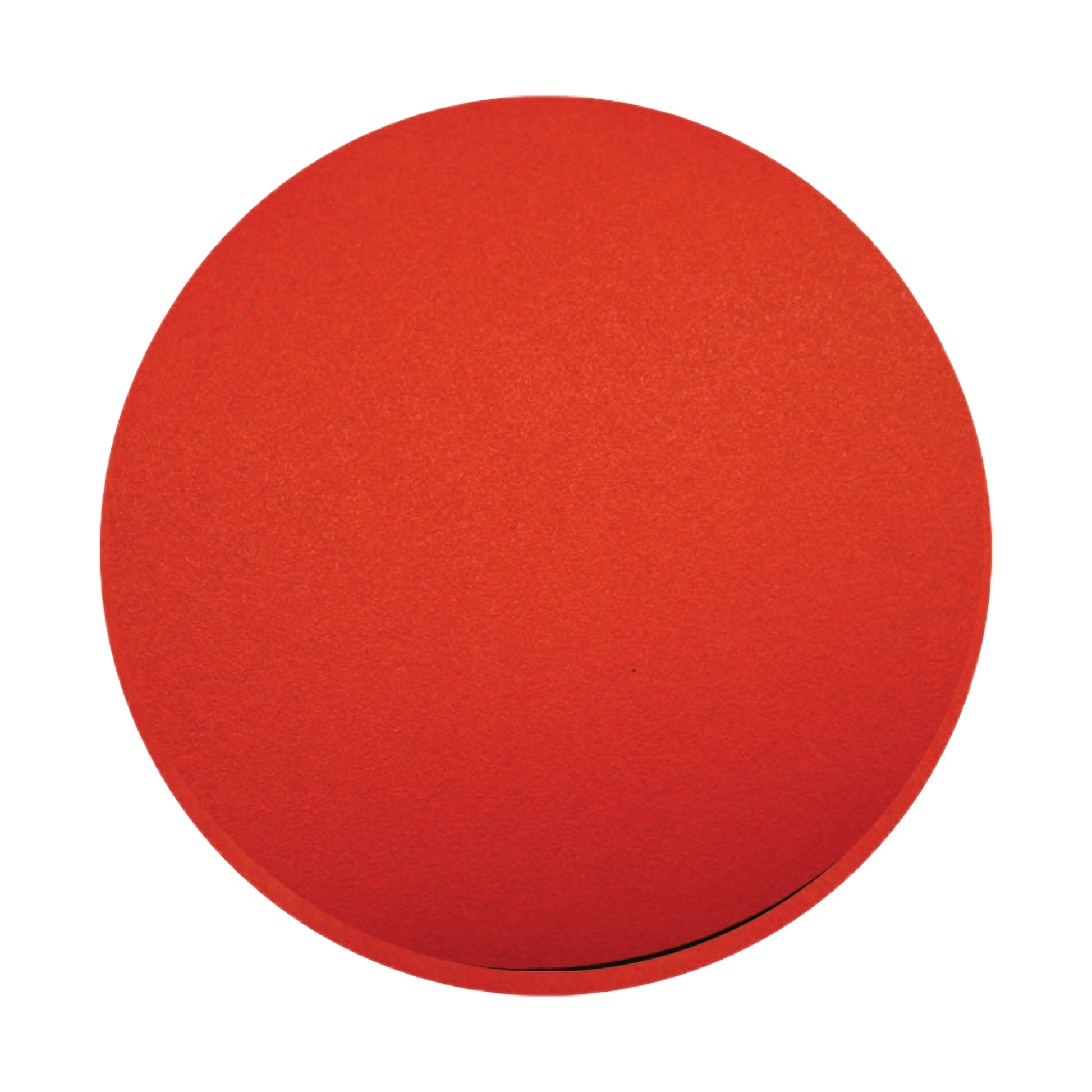 Red circular sanding disc with hook and lock backing, 6-7/8 inch diameter, 80-grit surface.