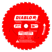Diablo D0736GPA 7-1/4 in. x 36 Tooth Wood & Metal Carbide Saw Blade