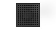 Infinity Drain LQD5 BS BK 5" x 5" LQD 5 Squares Pattern Complete Kit in Matte Black with Stainless Steel Bonded Flange