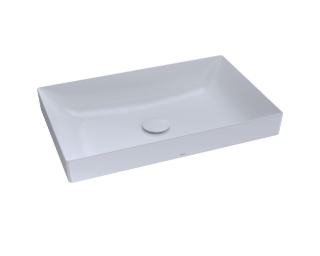 Toto Kiwami 23 5/8 inch Vessel Bathroom Sink with CeFiONtect in Cotton White - LT476GR#01