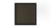 Square oil rubbed bronze drain kit with center drain opening and recessed frame design.