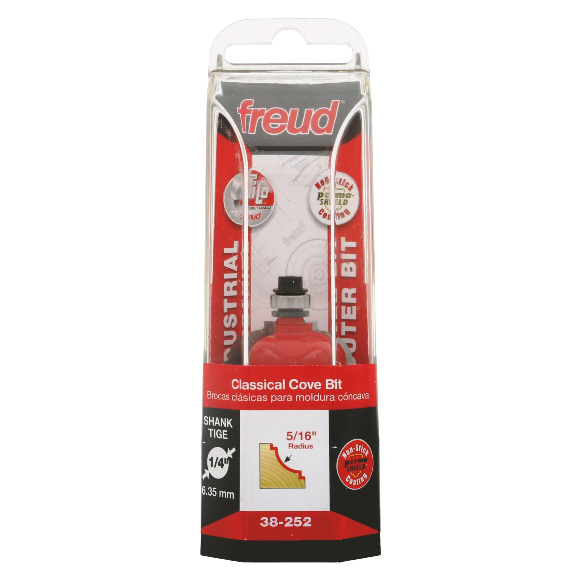 Freud classical cove bit with 5/16" radius and 1/4" shank in retail packaging.
