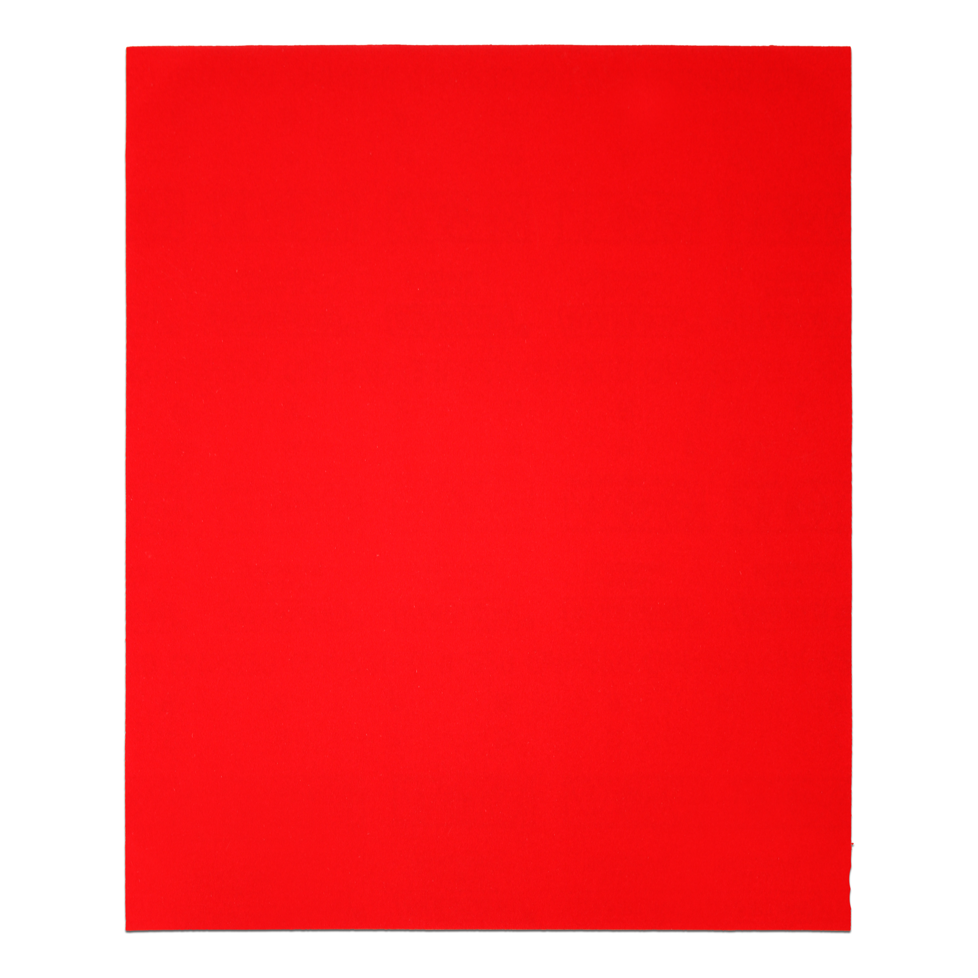 Bright red rectangular sanding sheet with fine grit texture.