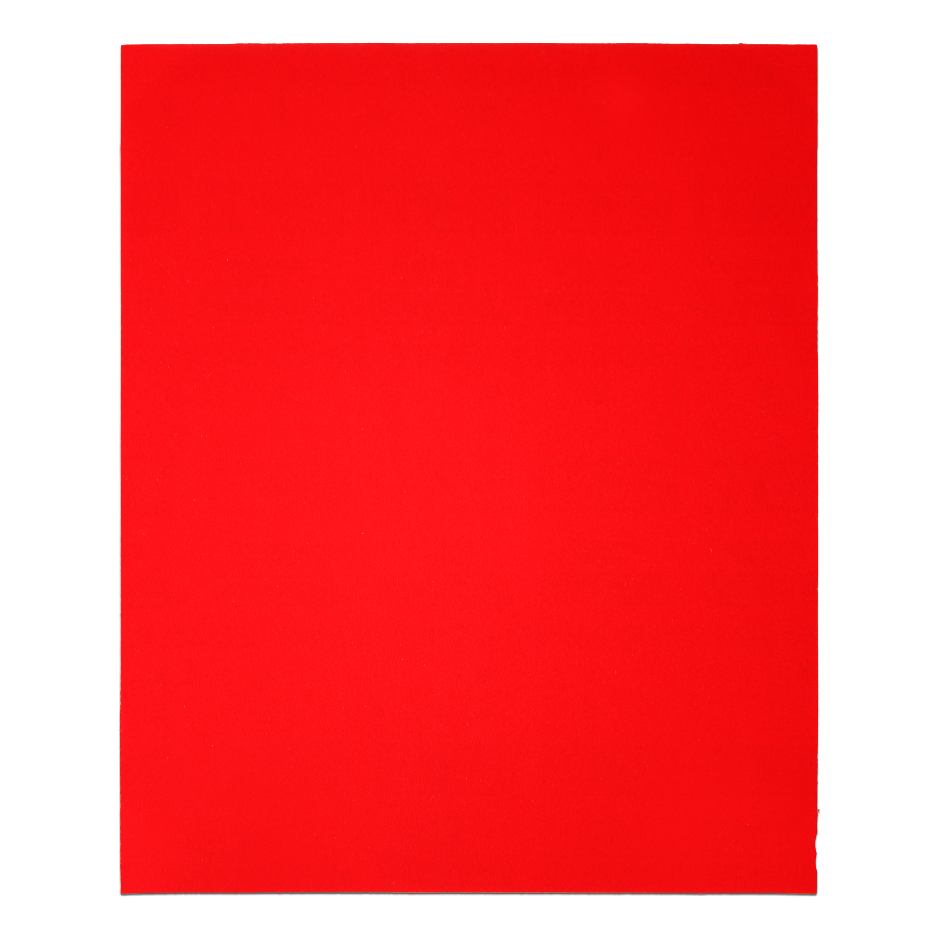 Bright red rectangular sanding sheet with fine grit texture.