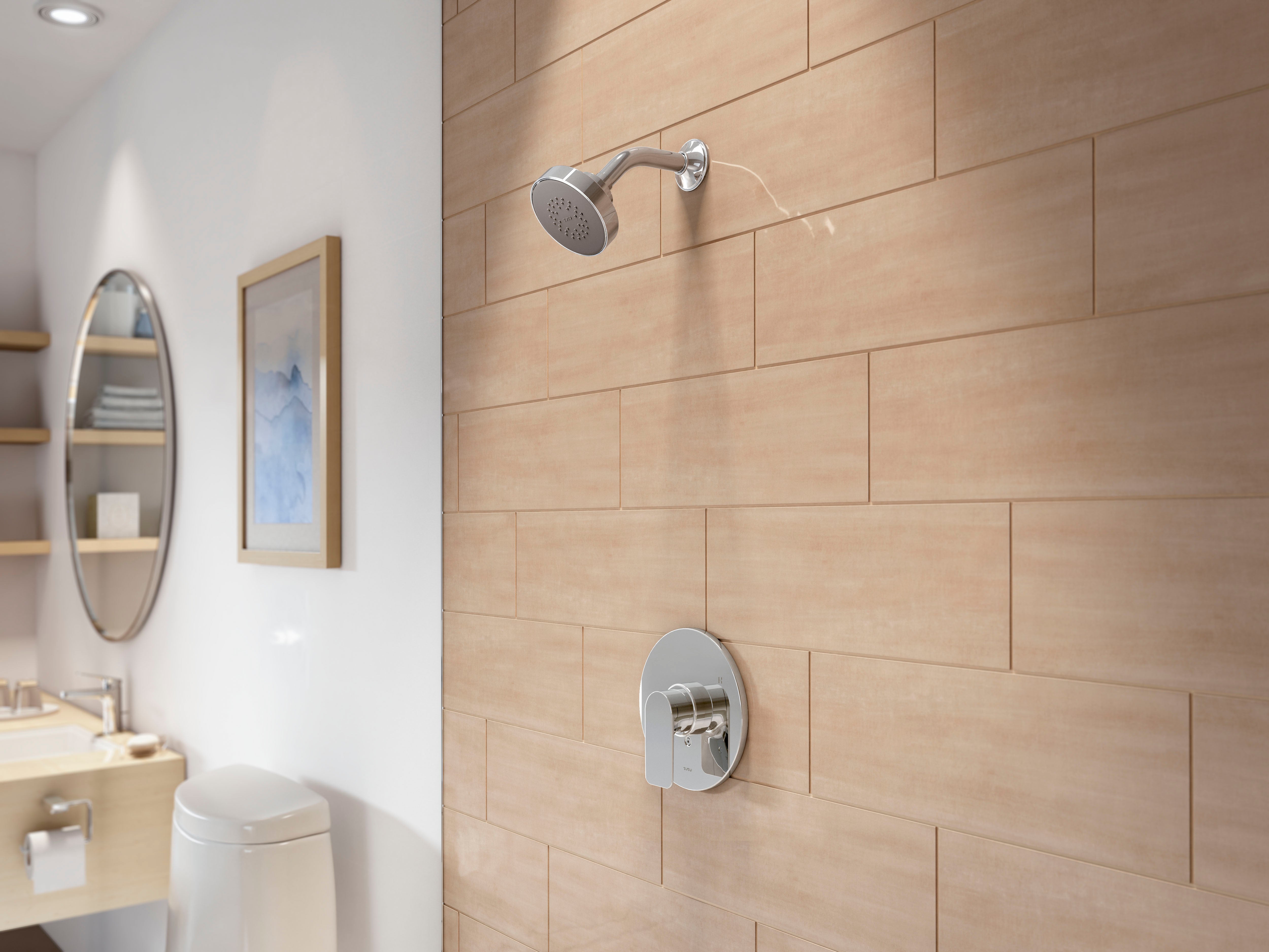 Toto Oberon Round 7 Inch Pressure Balance Valve Shower Trim, Polished Chrome - TS362P#CP