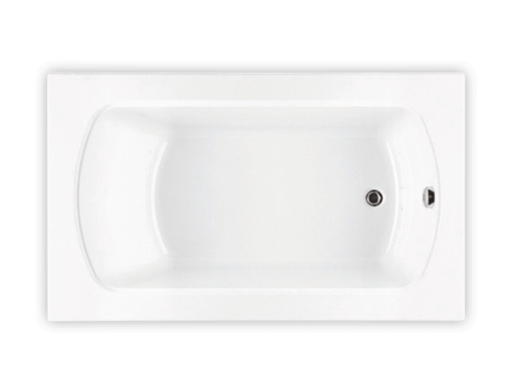 Bain Ultra Meridian 6036 Rectangular Alcove Or Drop In 1-Person 45 Gallon 40 Jet Thermomassuer Bathtub with 1-1/2" Standard Deck Heated Backrest and Heated Headrest in Biscuit - BMEFRI00T-02