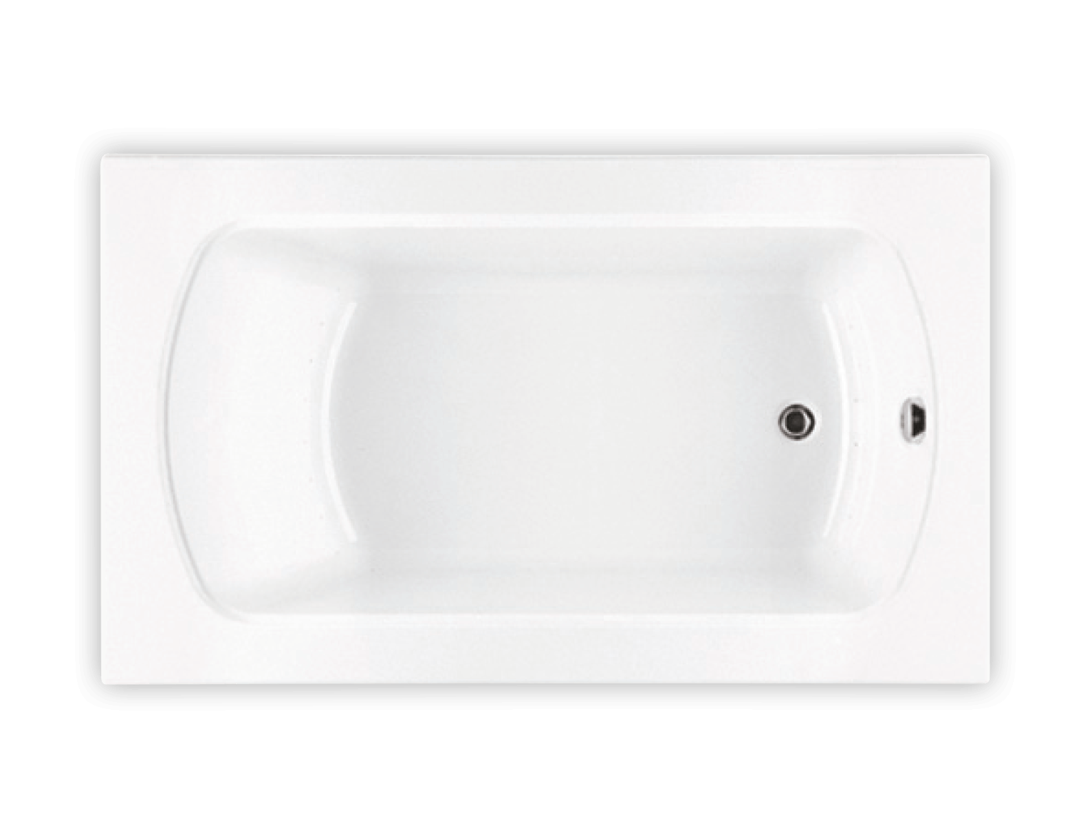 Bain Ultra Meridian 6042 Rectangular Alcove Or Drop In 1-Person 62 Gallon 41 Jet Thermomassuer Bathtub with 1-1/2" Standard Deck Heated Backrest and Heated Headrest in White - BMEGRI00T-01