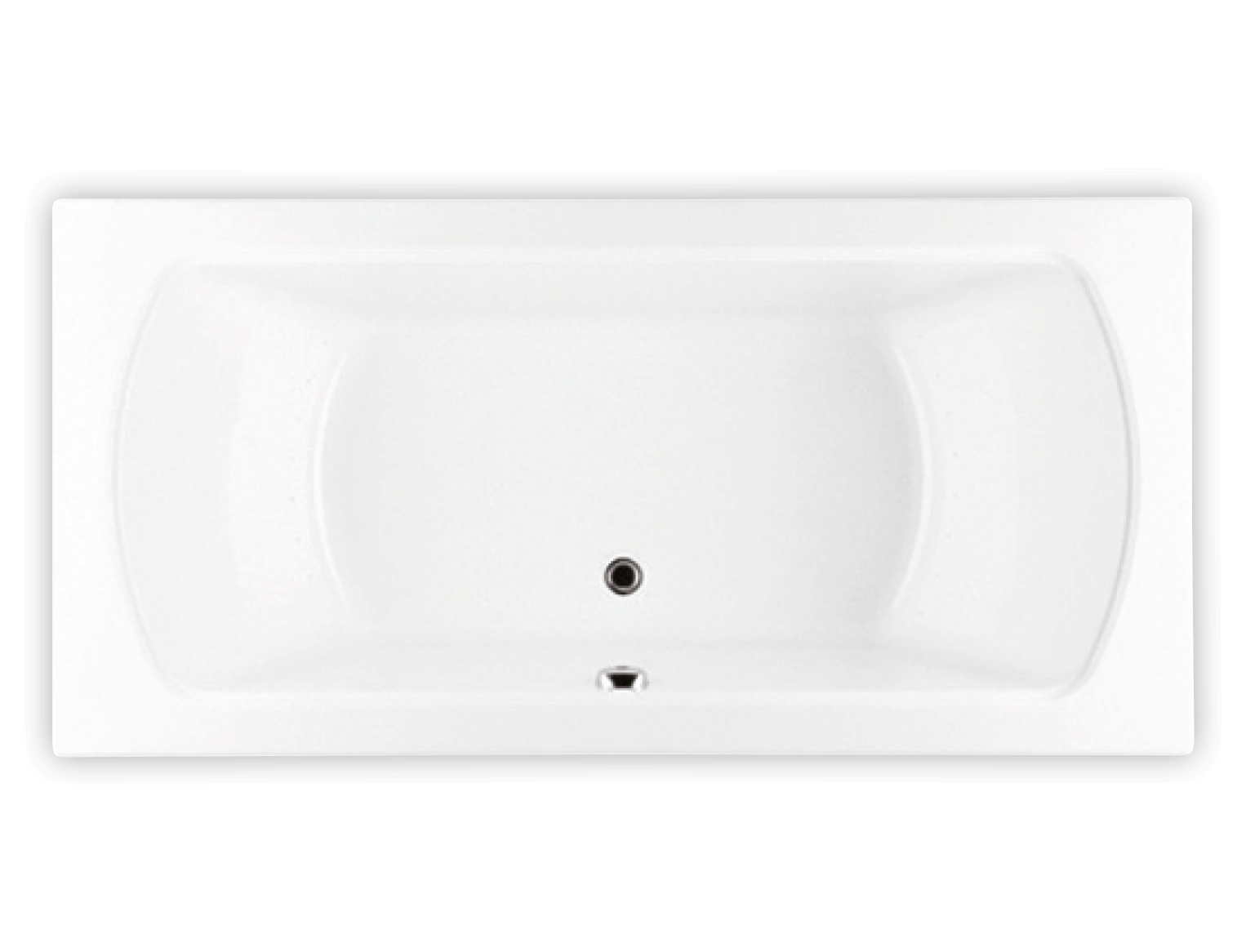 Bain Ultra Meridian 7236 Rectangular Alcove Or Drop In 2-Person 63 Gallon Soaker Bathtub with 1-1/2" Standard Deck in Biscuit - BMESRI00N-02