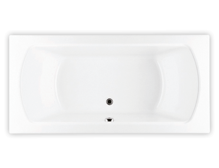 Bain Ultra Meridian 6636 Rectangular Alcove Or Drop In 2-Person 47 Gallon Soaker Bathtub with 1-1/2" Standard Deck in White - BMELRI00N-01