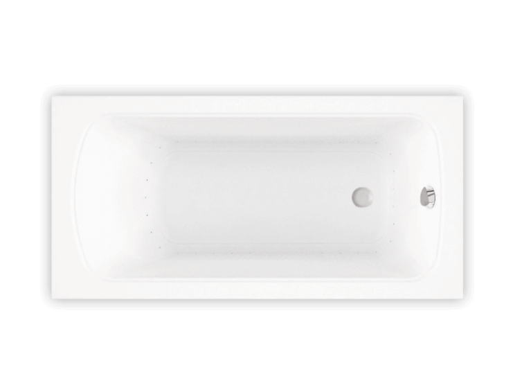 Bain Ultra Meridian 6030 Rectangular Alcove Or Drop In 1-Person 50 Gallon Soaker Bathtub with 1-1/2" Standard Deck and Right Waste in White - BMEBRI0RN-01