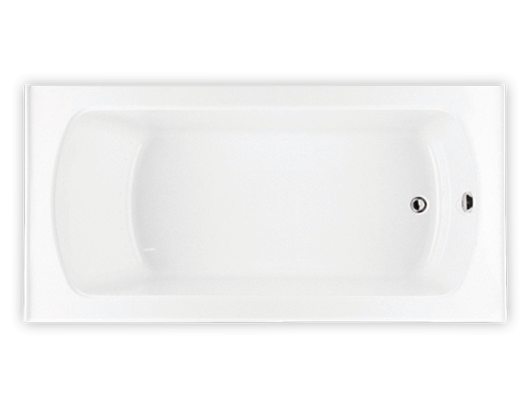 Bain Ultra Pro Meridian 7236 Rectangular Alcove Or Drop In 1-Person 69 Gallon 50 Jet Thermomassuer Bathtub with 1-1/2" Standard Deck Heated Backrest and Heated Headrest in White - BPMSRI00T-01