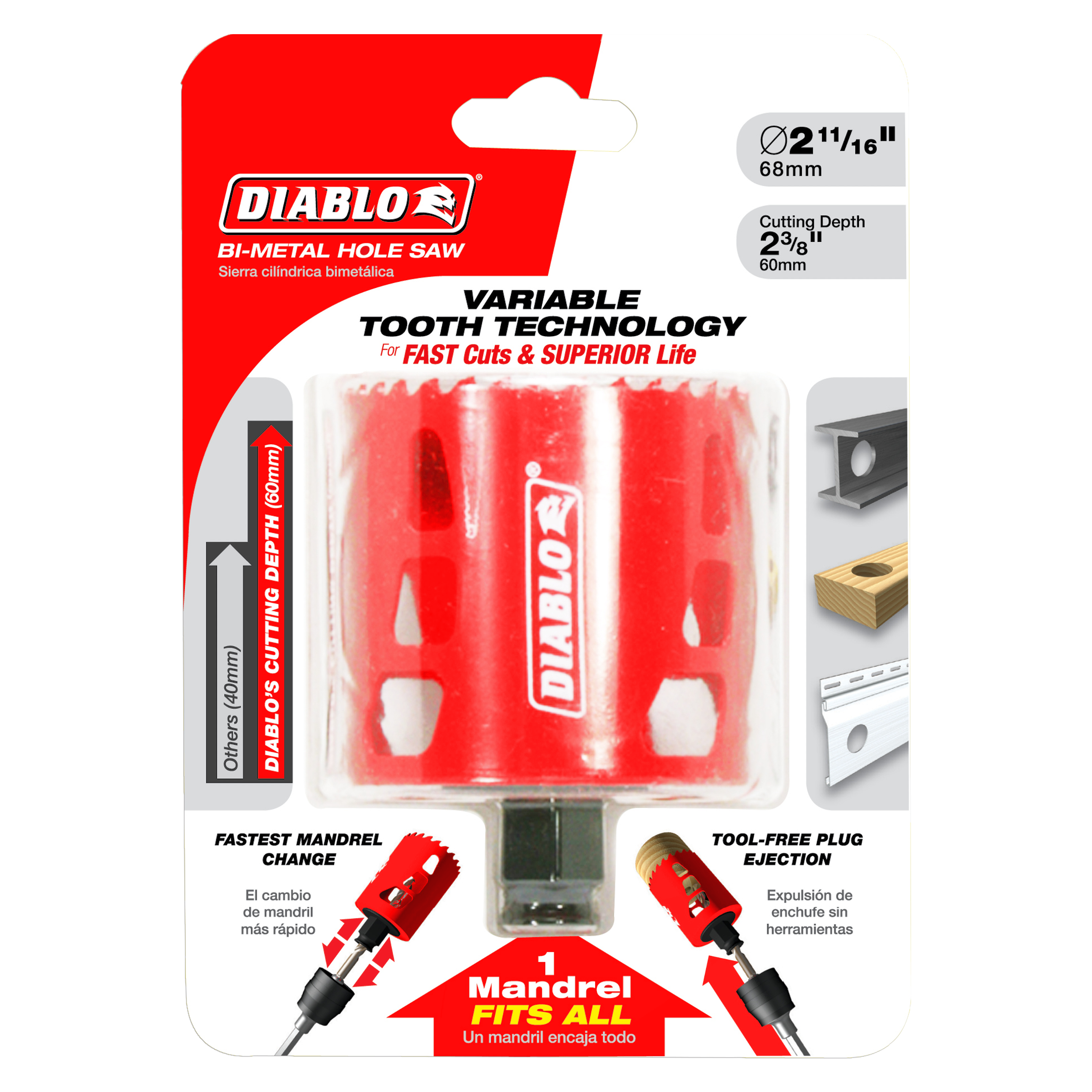 Diablo DHS2687 2-11/16 in. Hole Saw