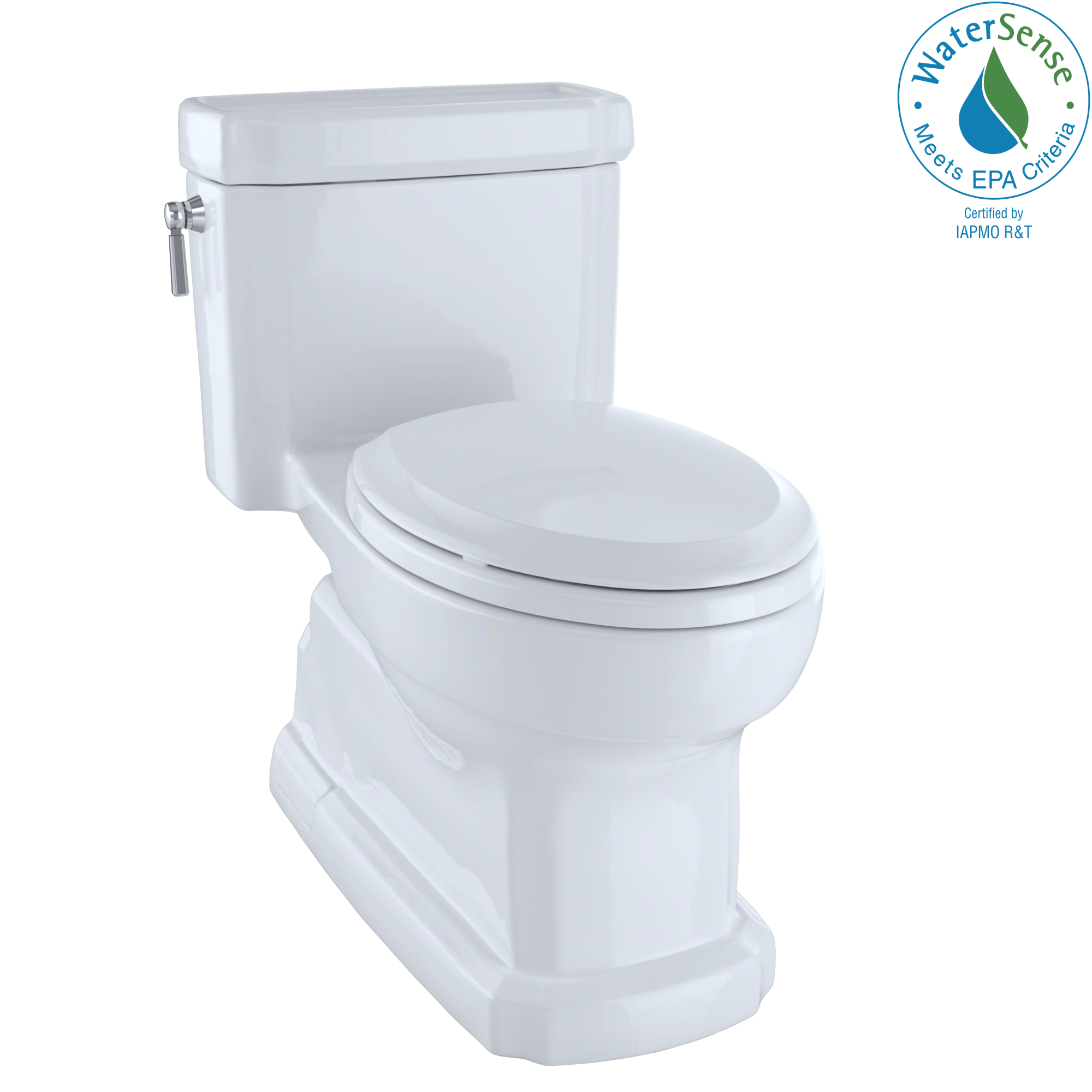 Toto Eco Guinevere Elongated Universal Height Toilet with CEFIONTECT 1.28 GPF with SS224 SoftClose Seat in Cotton White