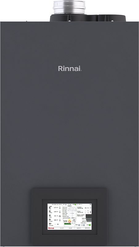 Rinnai RCB Series 301,000 BTU Indoor Natural Gas Wall Mounted Commercial Condensing Solo Boiler - RCB301AN
