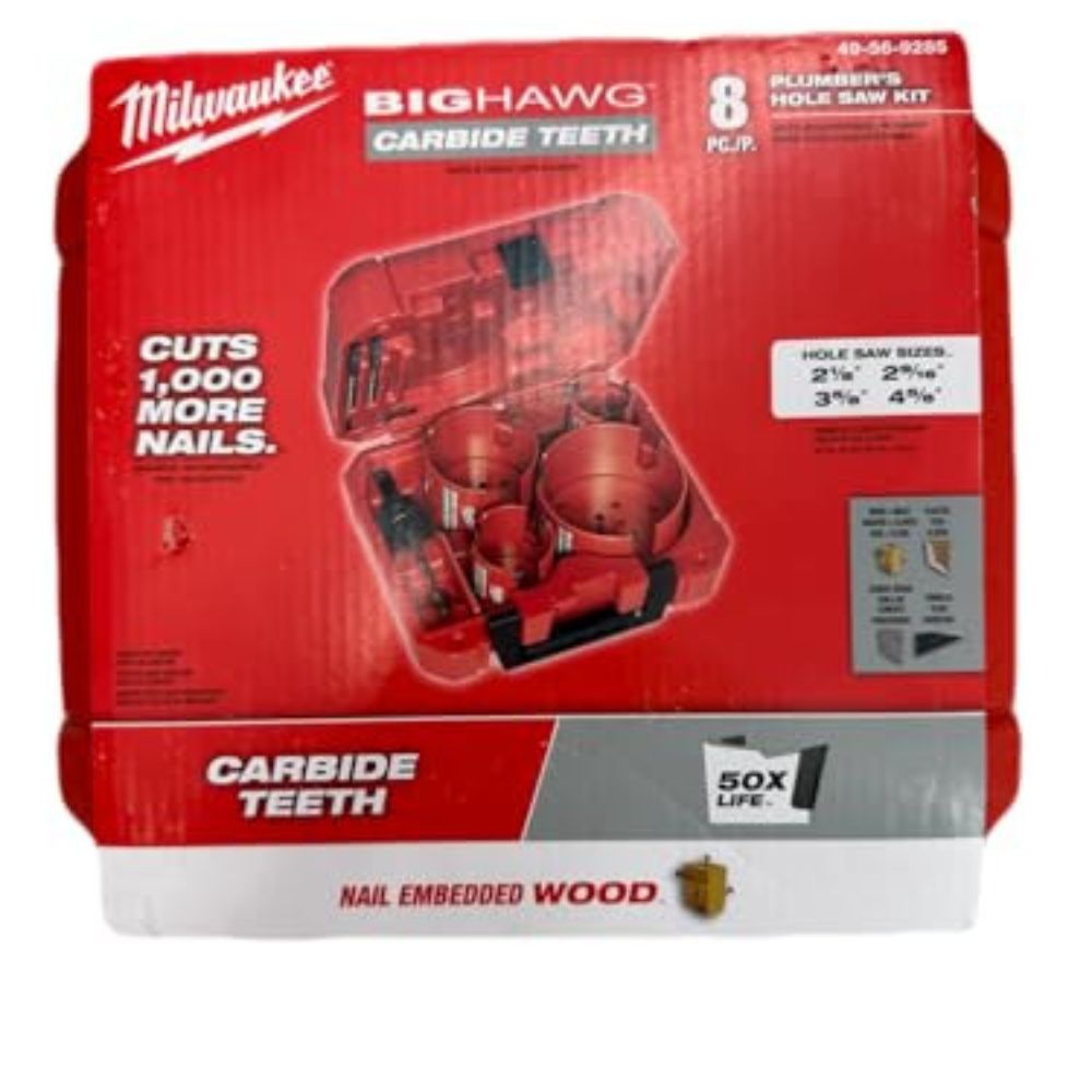 Milwaukee 49-56-9285 8 pc. BIG HAWG with Carbide Teeth Kit