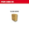 Milwaukee BIG HAWG circular saw blade with carbide teeth and clean wood arbor, wooden packaging box.