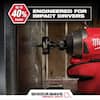 Milwaukee Shockwave 7/8 inch impact hole saw with red and black packaging box displayed against white background.