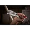 Milwaukee 7" curved locking pliers with red handles and adjustable torque lock mechanism.