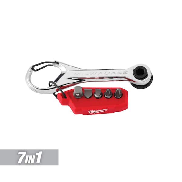 Milwaukee 7 in 1 Multi-Bit Mini Ratchet - 48-22-2950