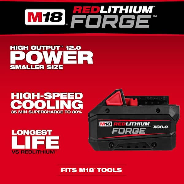 Milwaukee M18 REDLITHIUM FORGE XC8.0 Battery Pack - 48-11-1881