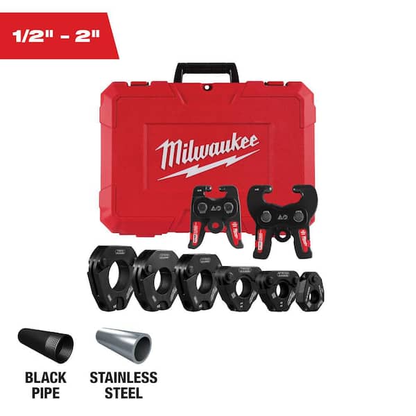 Milwaukee 1/2 - 2 inch IPS-P Pivoting Press Ring Kit for M12 FORCE LOGIC Press Tool - 49-16-2697X