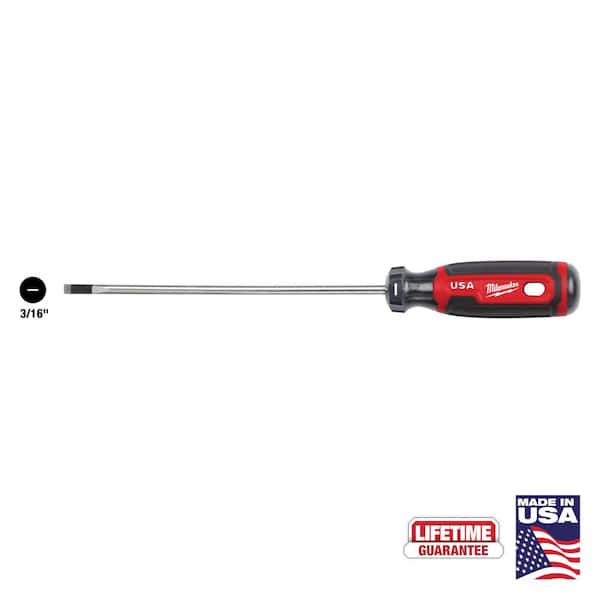 Milwaukee 3/16, 6 inch, Cabinet Standard Cushion Grip Screwdriver (USA) - MT212